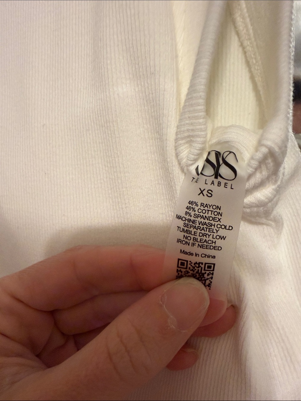 NWOT SSYS Ribbed Crew Neck Sleeveless Tank In Ivory - Picture 4 of 5